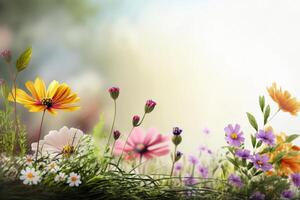 Natural flower background with copy space. Illustration photo