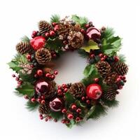 Christmas wreath isolated Illustration photo