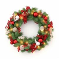 Christmas wreath isolated Illustration photo