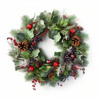 Christmas wreath isolated Illustration photo