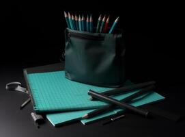 School supplies. Illustration photo