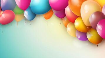 Birthday Party Balloon Background. Illustration photo