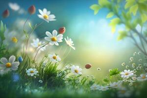 Natural flower background with copy space. Illustration photo