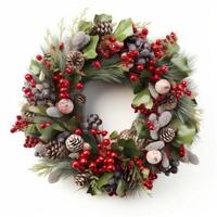 Christmas wreath isolated Illustration photo