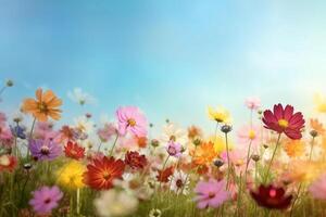 Natural flower background with copy space. Illustration photo