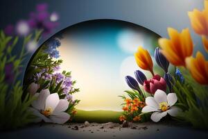 Natural flower background with copy space. Illustration photo