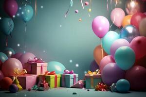 Birthday Party Balloon Background. Illustration photo