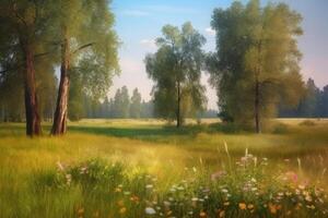 Summer meadow. Illustration photo