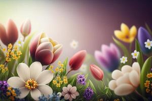 Natural flower background with copy space. Illustration photo