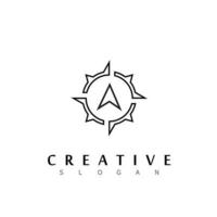 compass arrow brands modern vector logo design symbol