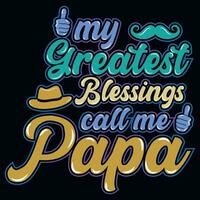 Father's day typography tshirt design vector design