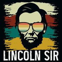 Lincoln sir vintages tshirt design vector