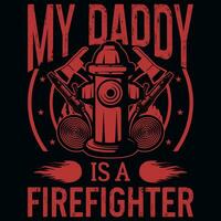 Firefighter graphics tshirt design vector