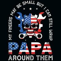 Mechanic papa graphics tshirt design vector