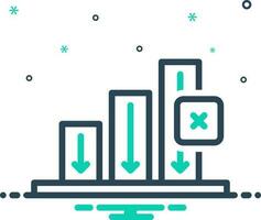 mix icon for decline vector
