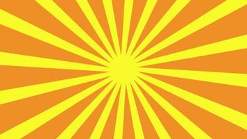 sunburst pattern yellow, white background animation. Stripes sunburst rotating motion video