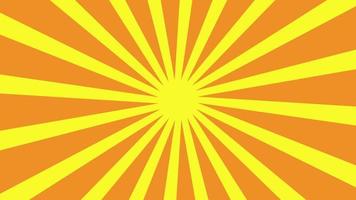 sunburst pattern yellow, white background animation. Stripes sunburst rotating motion video