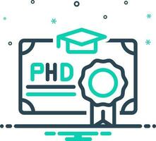 mix icon for phd vector