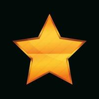 Golden Star in Black Background Vector