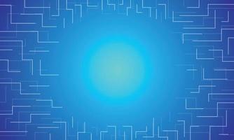 Blue Gradient Technology Background with Circuit Lines vector