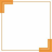 Frame or border. Orange and white background color with lines and corner shapes. Suitable for social media post. vector