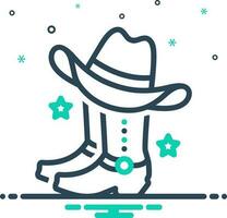 mix icon for cowboy vector