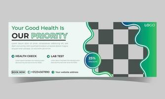 Medical healthcare timeline cover design template vector