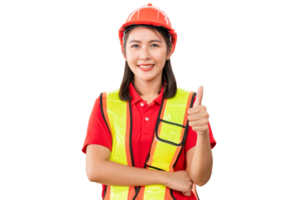 Cheerful female worker showing thumbs up, Manual workers working in the warehouse, Female warehouse worker with thumbs up png