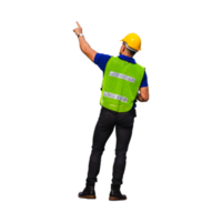 Engineer man, worker in hard hat png