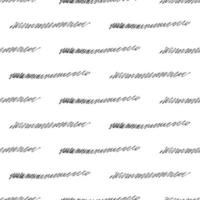 Seamless pattern with black pencil brushstrokes in abstract shapes on white background. Vector illustration