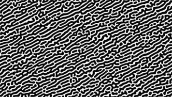 Monochrome Turing reaction background. Abstract diffusion pattern with chaotic shapes. Vector illustration.