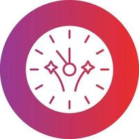 Vector Design New Year Clock Icon Style