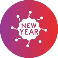 Vector Design Happy New Year Icon Style