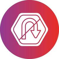 Vector Design No U Turn Icon Style
