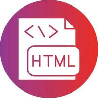 Vector Design HTML File Icon Style