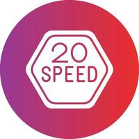 Vector Design 20 Speed Limit Icon Style