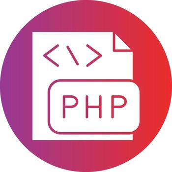 vector diseño php archivo icono estilo