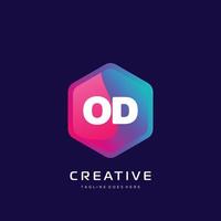 OD initial logo With Colorful template vector. vector