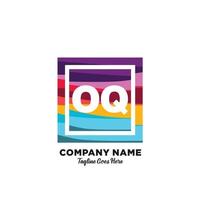 OQ initial logo With Colorful template vector. vector