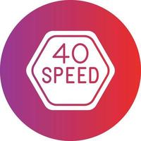 Vector Design 40 Speed Limit Icon Style