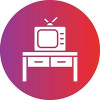 vector diseño televisión mesa icono estilo