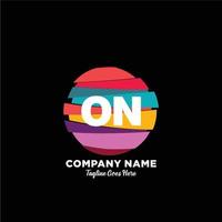 ON initial logo With Colorful template vector. vector