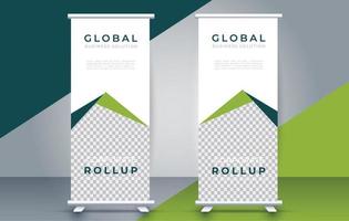 creative roll up banner design template. flyer. pull up. presentation. brochure. poster. advertisement. print media vector