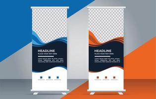 creative professional business roll up stand banner template design vector