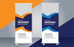 modern creative Roll up banner design template vector