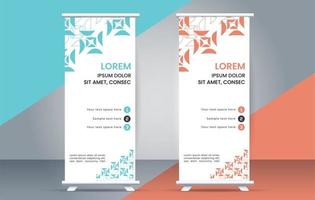 Modern roll up banner design template. flyer. pull up. presentation. brochure. poster. advertisement. vector