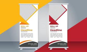 creative professional business roll up stand banner template design vector