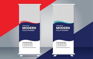 modern creative roll up banner design vector