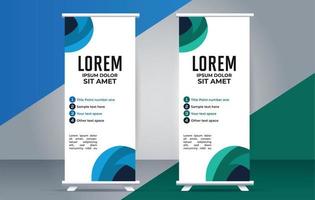 abstract roll up banner standee design template vector