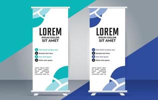 abstract roll up banner standee design template vector